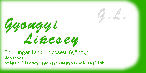 gyongyi lipcsey business card