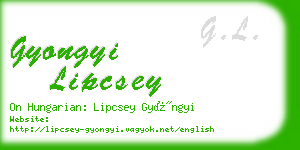 gyongyi lipcsey business card